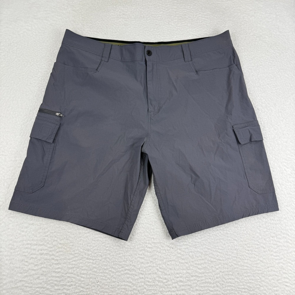 Orvis Tech Stretch Cargo Shorts Men's 40x10 Gray Golf Fishing Hiking